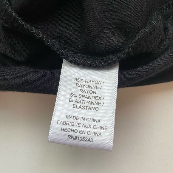 NWT Bobeau Black Dress Dolman Sleeves Tie Front Layered Knit Woman’s Sz Medium N - Picture 12 of 14